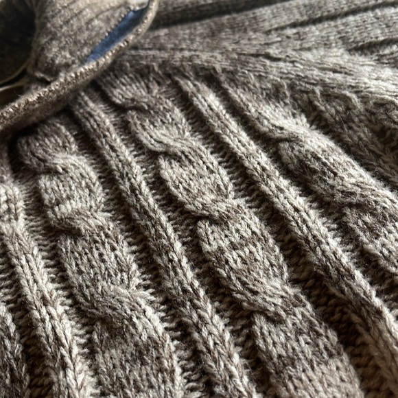 Original Wearherproof Vintage button up turtle neck sweater, small, brown&white - Picture 3 of 5